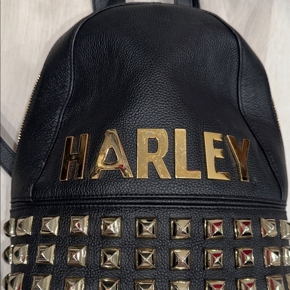 Harley-Davidson Black and Gold Women's Backpack - Picture 2 of 4